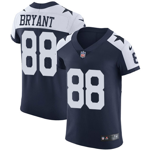 Nike Cowboys #88 Dez Bryant Navy Blue Thanksgiving Men's Stitched NFL Vapor Untouchable Throwback Elite Jersey